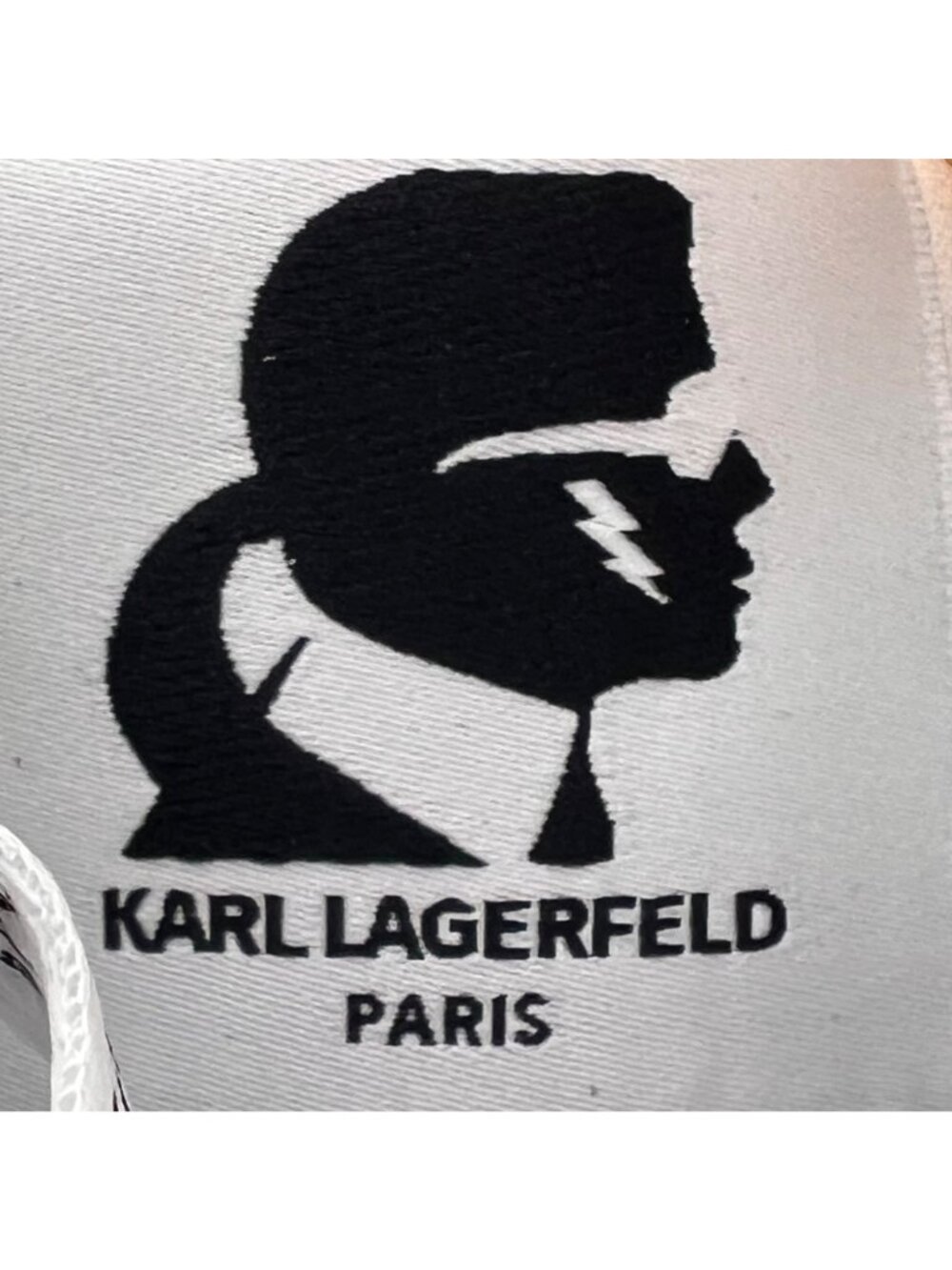 Karl Lagerfeld Georgia Shoes Womens Sneakers 5.5 Floral Design White Leather NEW - Picture 10 of 16